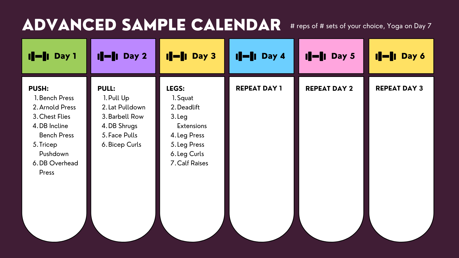 Advanced Sample Schedule