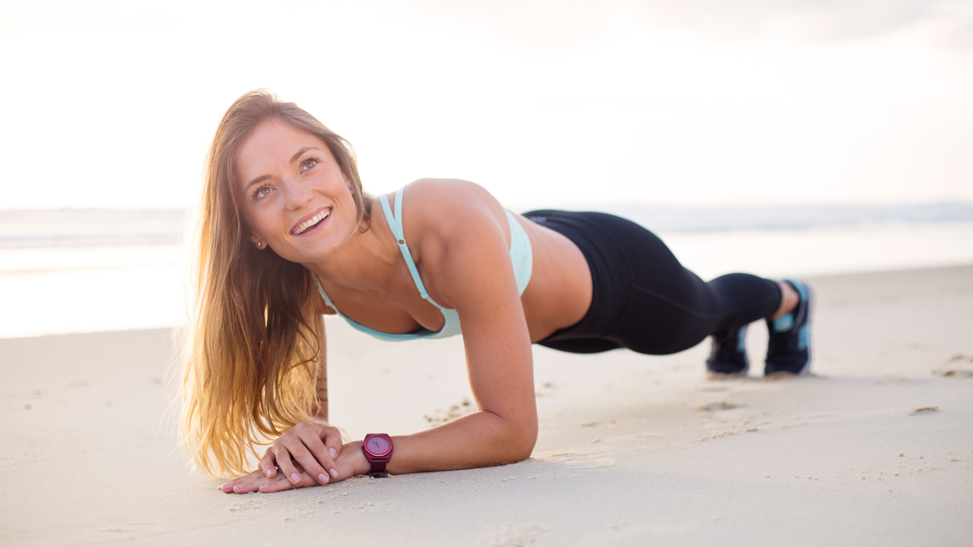 Woman doing a plank.